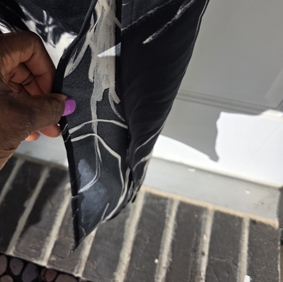 DKNY Women's Printed Mock-Neck Cap-Sleeve Crepe Dress Sz 16 Cocktail NWT - Picture 9 of 15